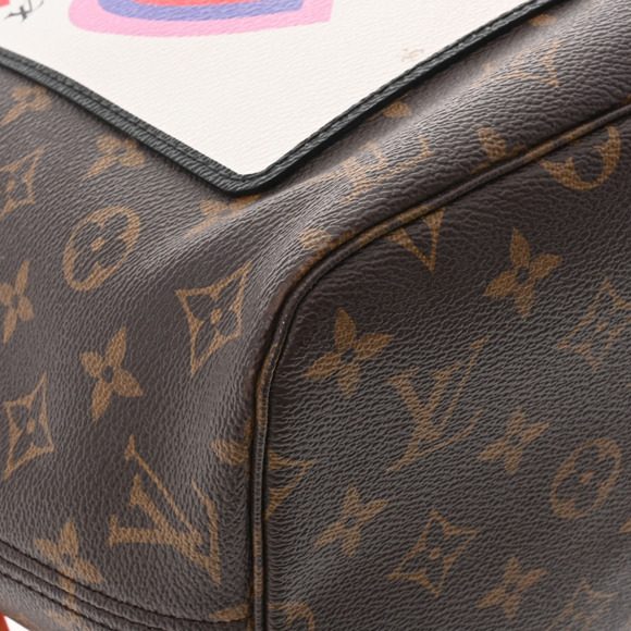 LOUIS VUITTON Monogram Game On Neverfull Brown Canvas Tote Bag - Picture 6 of 9